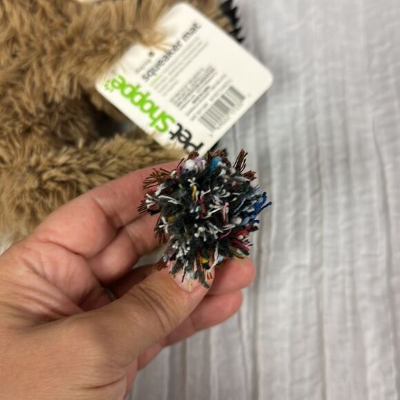 🏆HP🏆 PetShoppe Sloth Squeaker Mat Dog Toy White Brown Black White Ivory - Picture 12 of 13